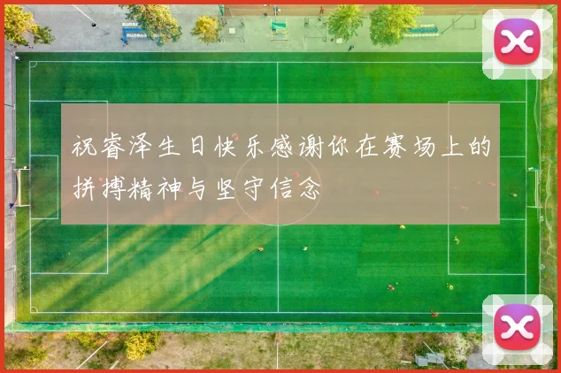 祝睿泽生日快乐感谢你在赛场上的拼搏精神与坚守信念